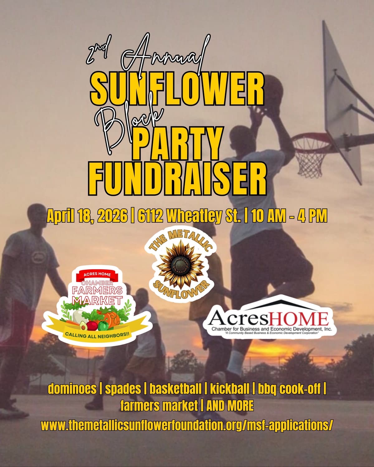 2nd Annual Sunflower Block Party Fundraiser