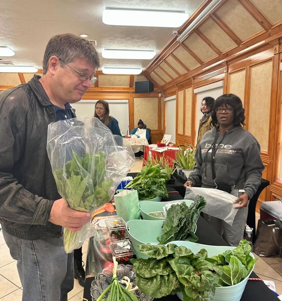 Indoor farmers market fresh produce